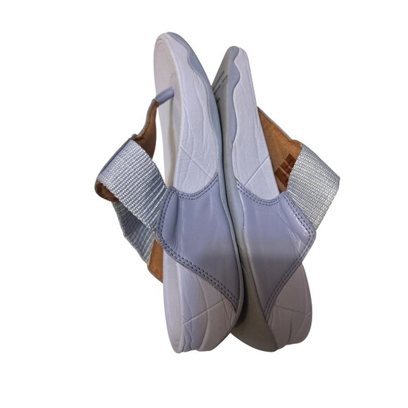 FitFlop Womens Size 6 Blue Thong Sandals With Metallic Straps - Picture 7 of 7